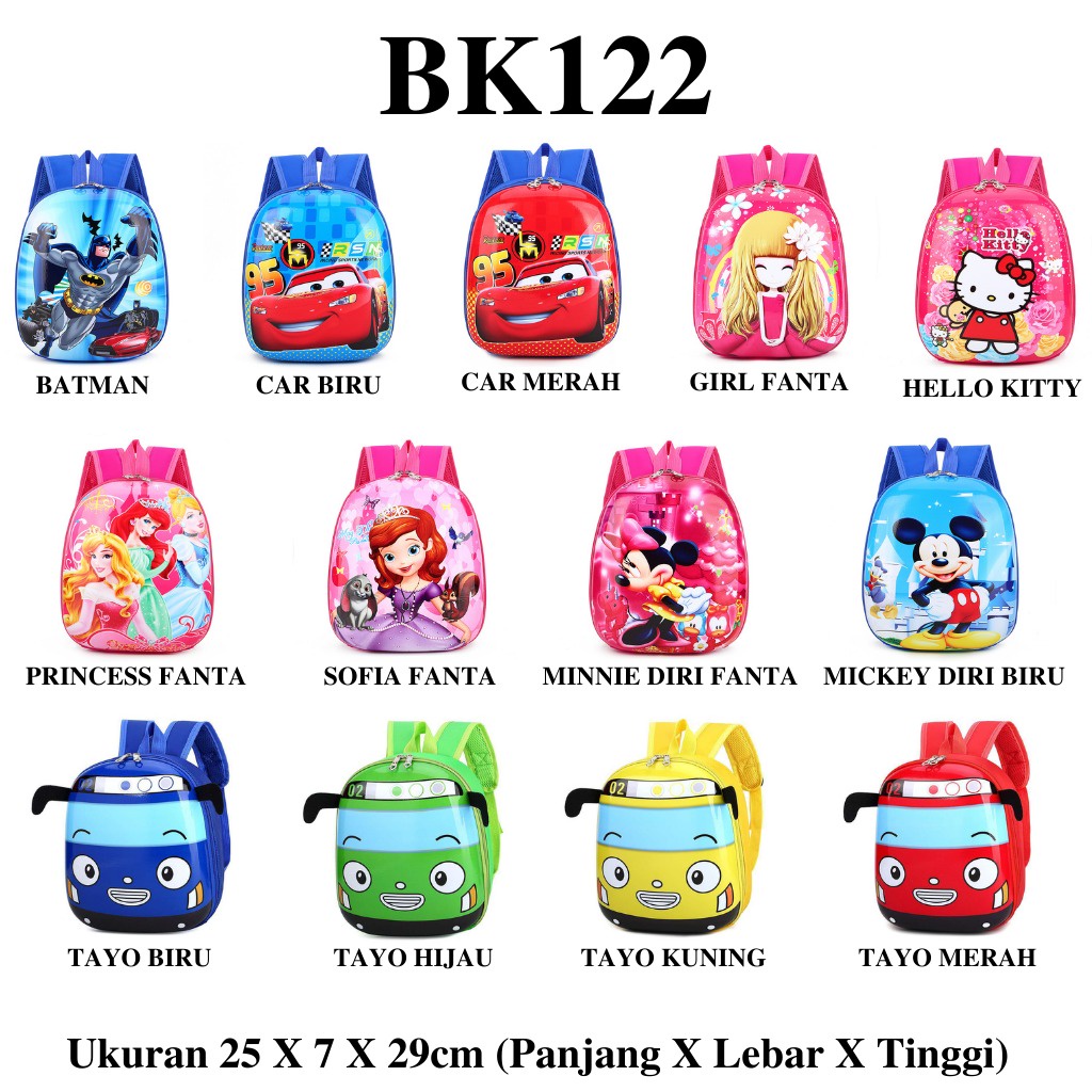 BK122 - TAS SEKOLAH TAS RANSEL TELUR ANAK TAS ANAK TAS SEKOLAH ANAK TAS ANAK TK