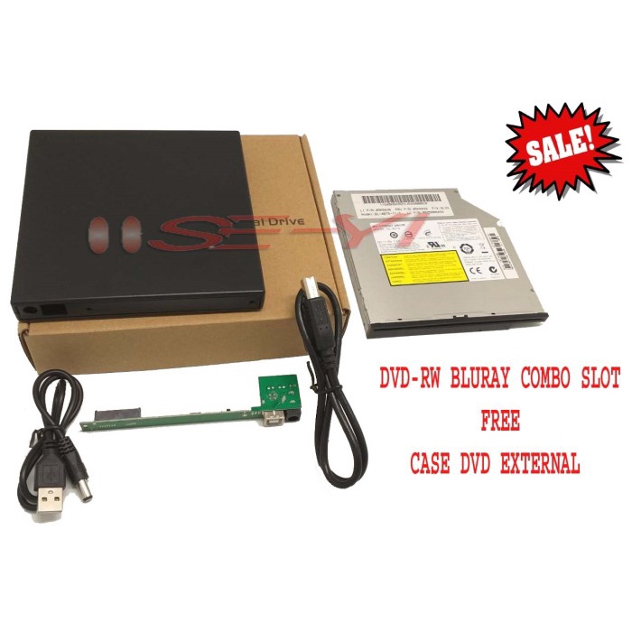 DVD-RW SATA BLURAY COMBO SLOT + CASE DVD EXTERNAL