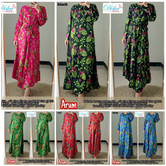 Arum Baju Gamis Longdress Wanita Shopee Indonesia