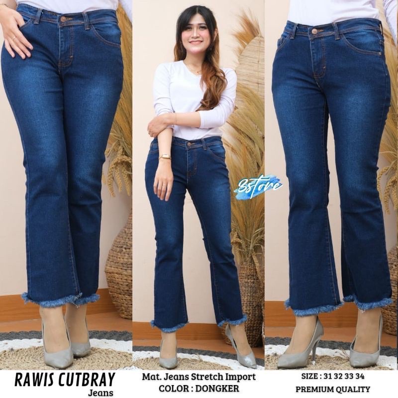 RAWIS CUTBRAY JEANS PINGGANG KANCING||GOLDY JEANS CUTBRAY BAWAH RAWIS PINGGANG KANCING||DENISE JEANS CUTBRAY BAWAH RAWIS PINGGANG KANCING