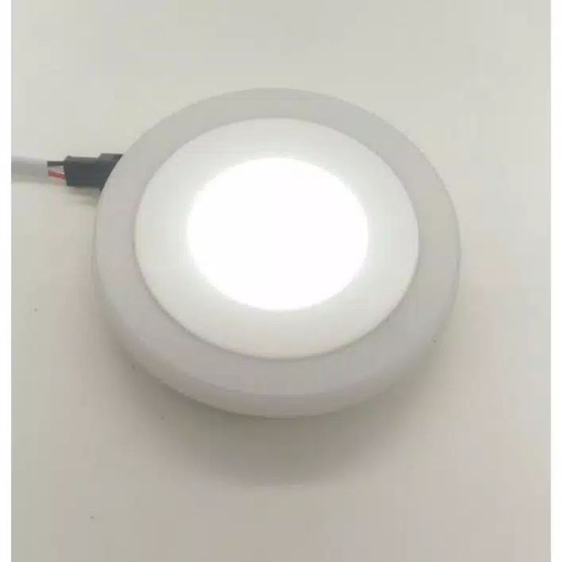 LAMPU LED PANEL BULAT 12W PUTIH + 4W BIRU