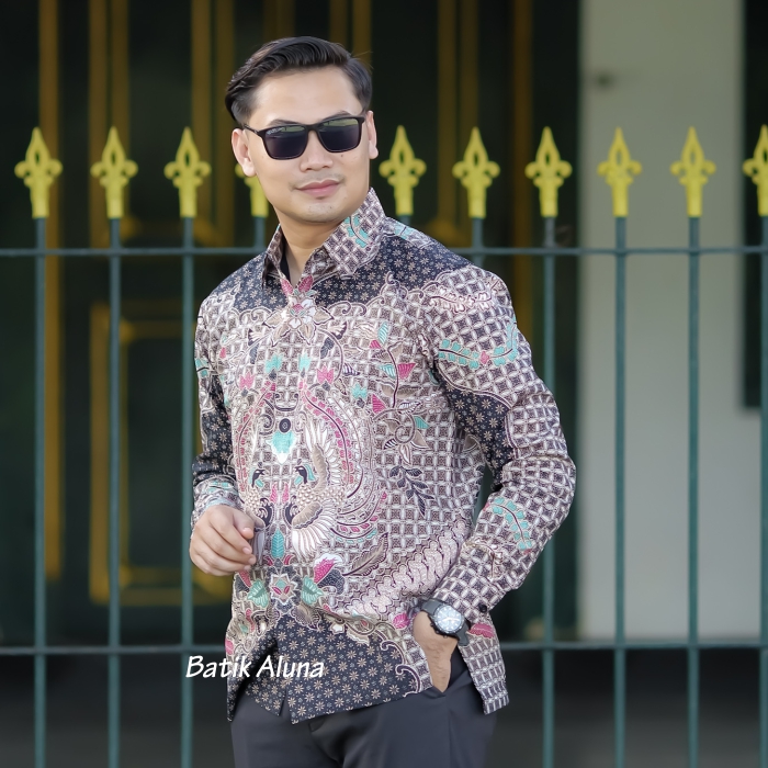 Batik pria lengan panjang Kemeja Atasan Baju batik pria laki laki lengan panjang premium cowok solo