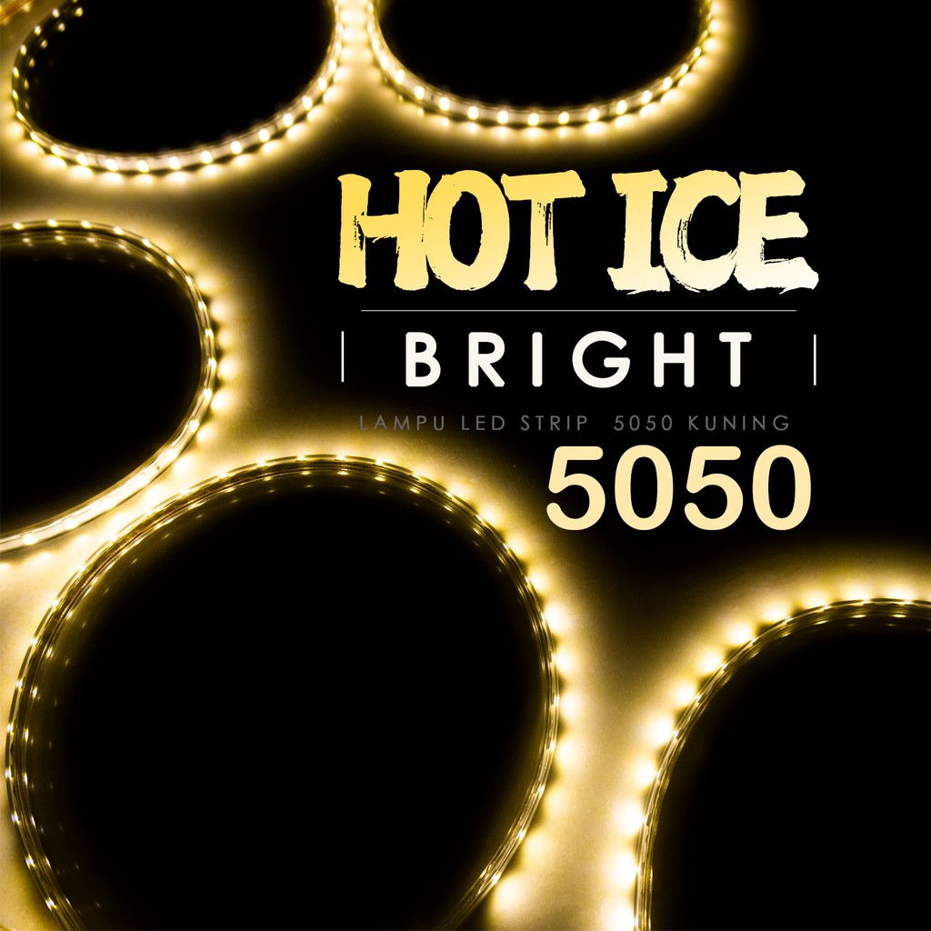LAMPU LED STRIP SELANG 5050 kuning SMD AC 220V METERAN (1M-100M) OUTDOOR AND INDOOR