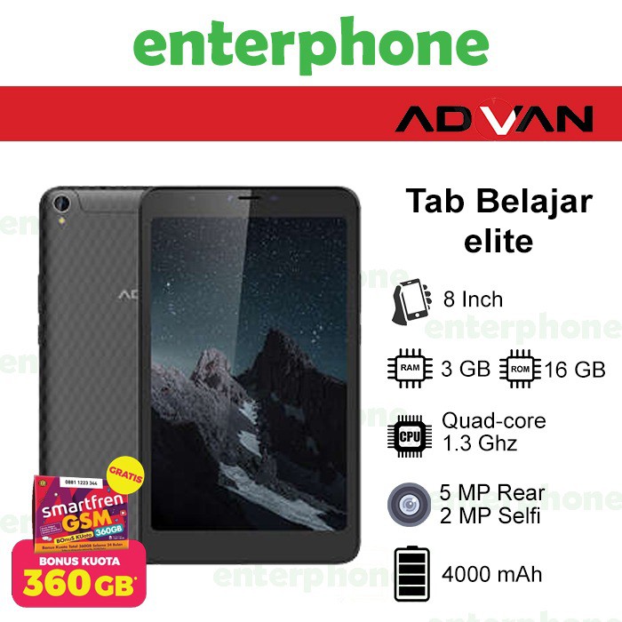 ADVAN TAB BELAJAR ELITE 3/16 RAM 3GB ROM 16GB GARANSI RESMI