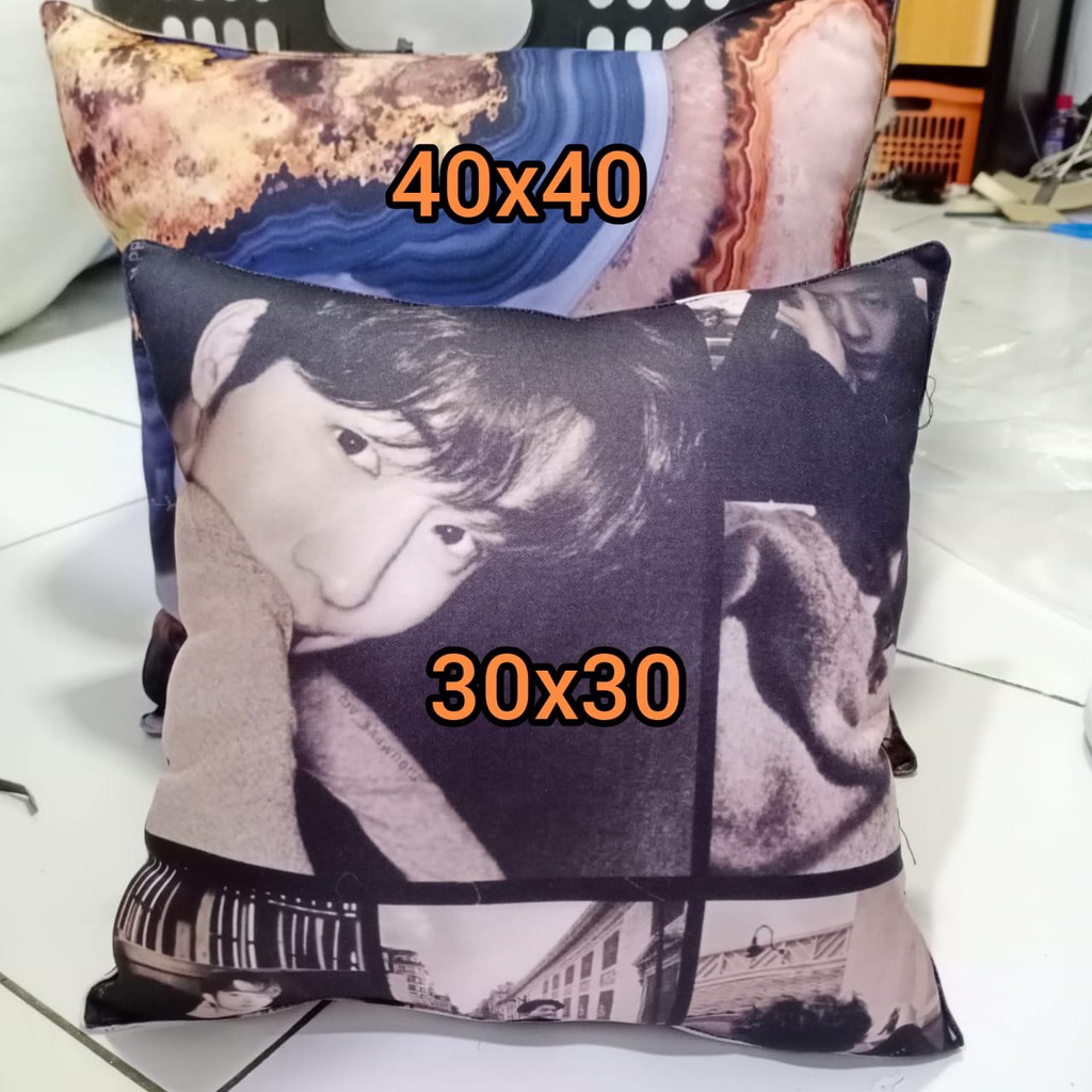 CUSTOM BANTAL FOTO 2 Sisi Ukuran 30X30, BANTAL SOFA CUSTOM TRAVEL