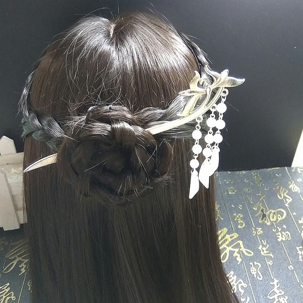 Tassel Beads Hair Stick Chopsticks Bun Holder Hairpin Ancient