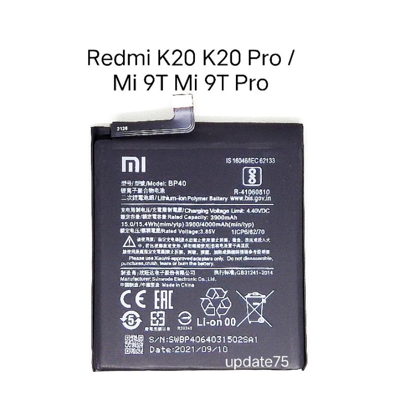 Baterai Xiaomi Redmi K20 K20 Pro Mi 9T Mi 9T Pro Mi9T Pro BP40 BP41 Original