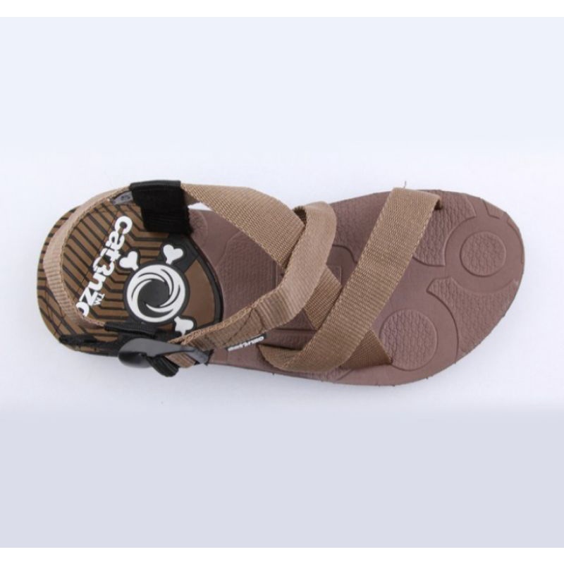 Sandal Gunung WB-Coklat Tracking Keren CZ-7 Sendal Flat Tali Murah