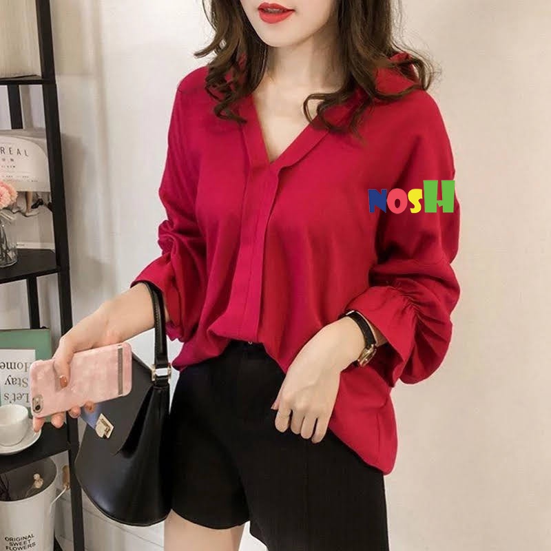 Blouse Wanita Big Size Korea Style fit 3XL Ningrrum - NOSH-1