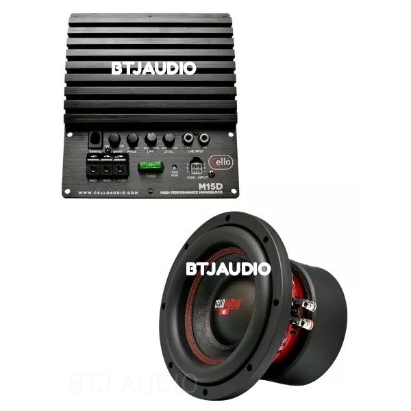 PAKET AUDIO MOBIL CELLO SUBWOOFER CELLO W8   POWER MONOBLOK CELLO M15D
