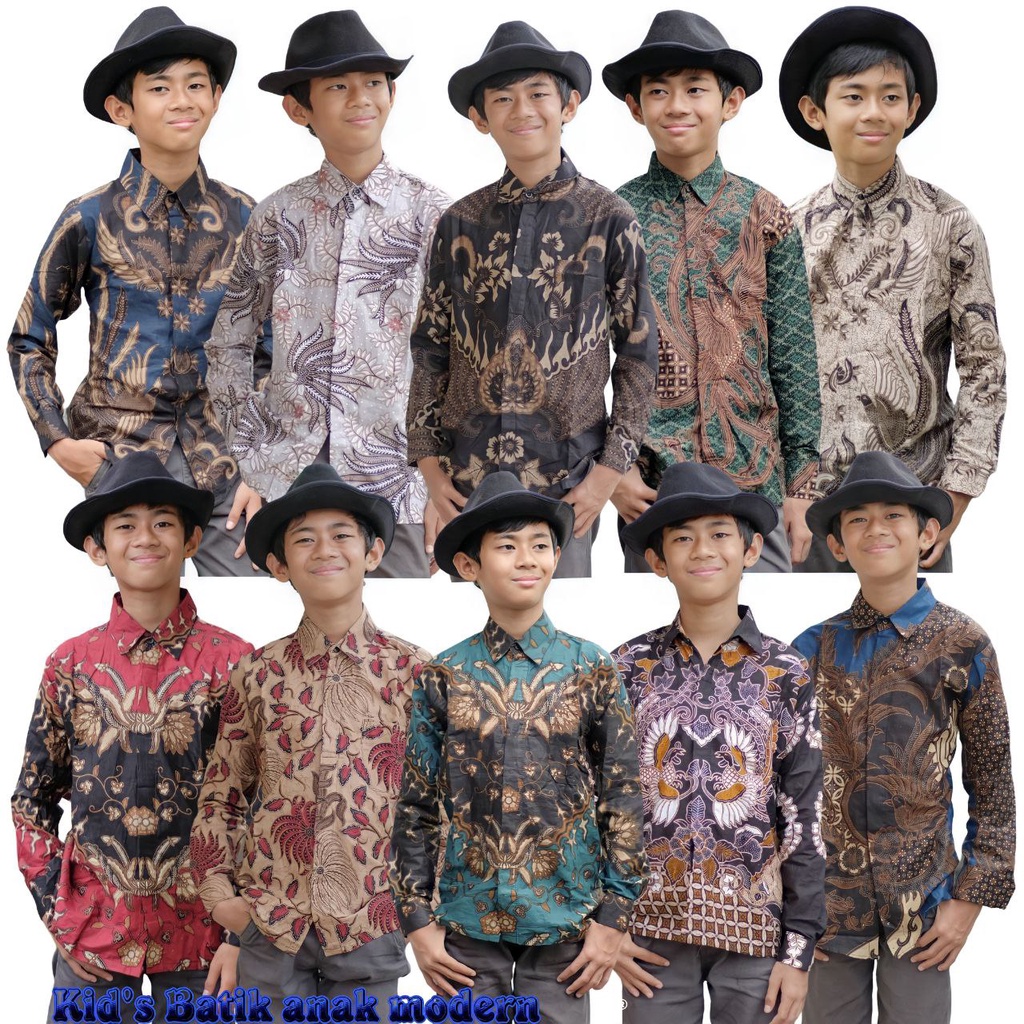 Baju batik anak laki-laki lengan panjang umur 2-13 tahun bisa buat-Batik anak laki laki-kemeja batik anak laki laki Lengan panjang