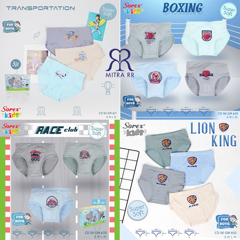 SOREX KIDS BOY SK GM671 - GM 670 CD CELANA DALAM SEGITIGA ANAK COWOK LAKI LAKI