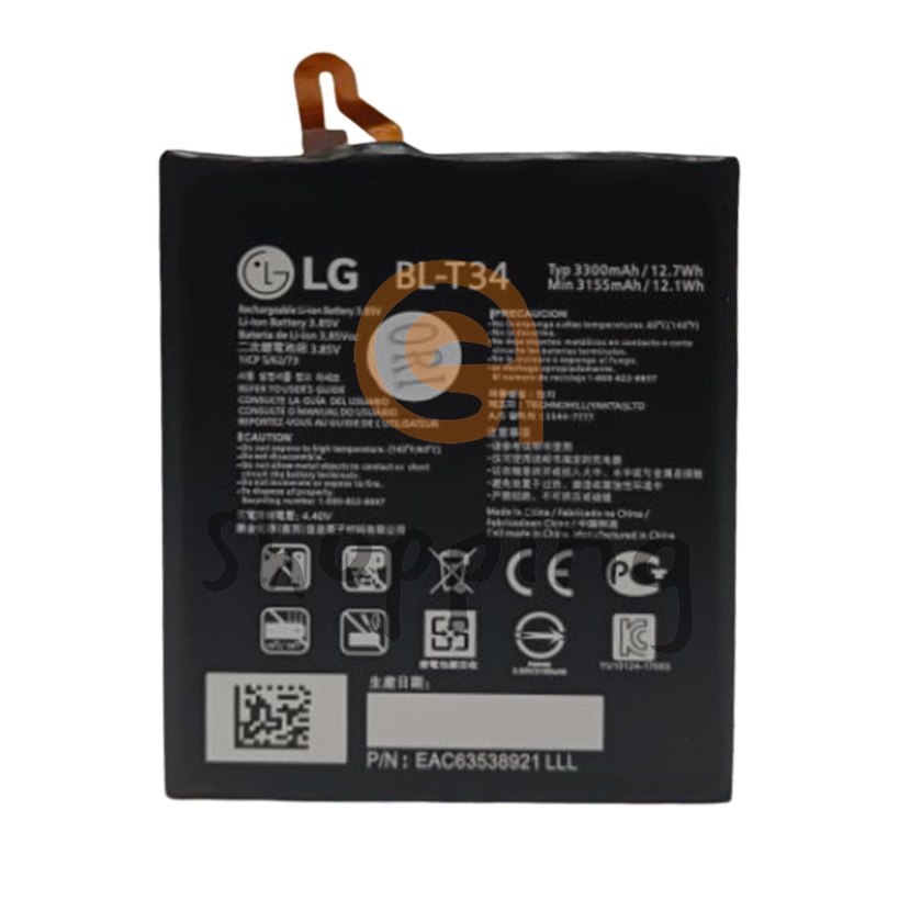 BATRAI BATRE BATERAI BATTERY LG BL-T34 FOR LG V30 / V30+ ORIGINAL