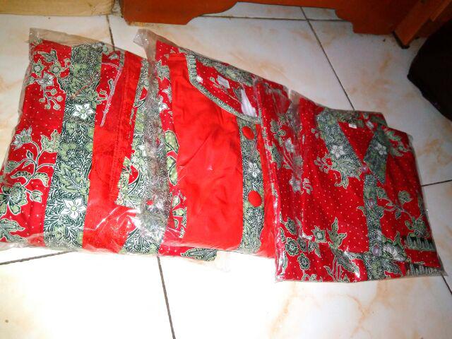 Qnunbatik Batik Keluarga/family Gamis Muslim Krisdayanti (kd) Dsr Warna Merah