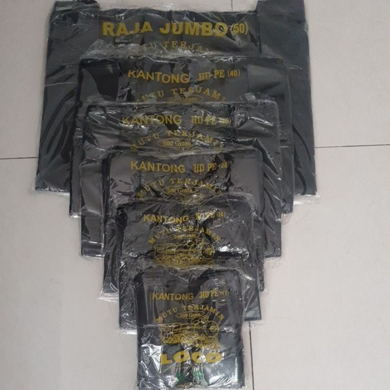 plastik kresek loco tebal 17 24 28 35 40 murah original 500 gr 1/2 kg