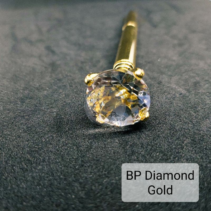 Ball Pen Diamond, Pen Cantik , Pulpen Berlian Gold, Ballpoint Unik Emas, Refill Ballpoint mini-2