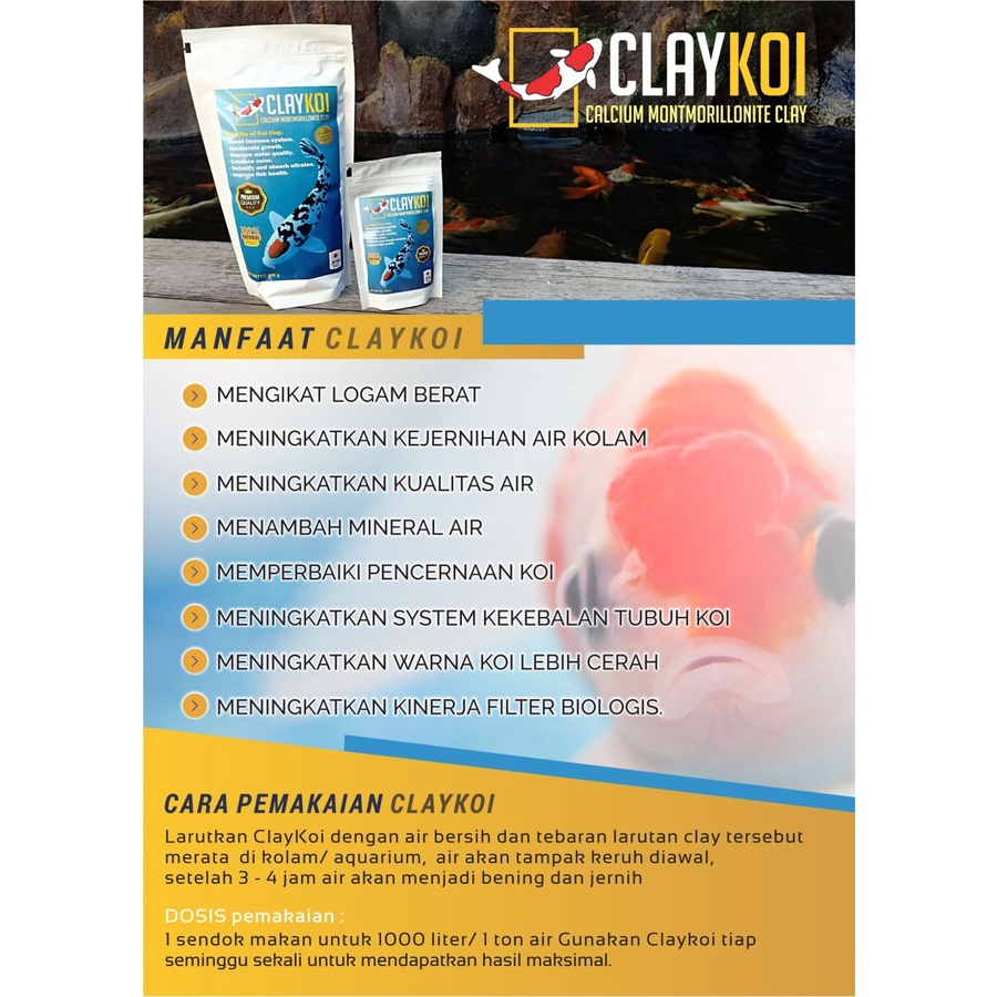 CLAYKOI PUTIH 800 GR PREMIUM QUALITY CLAY KOI