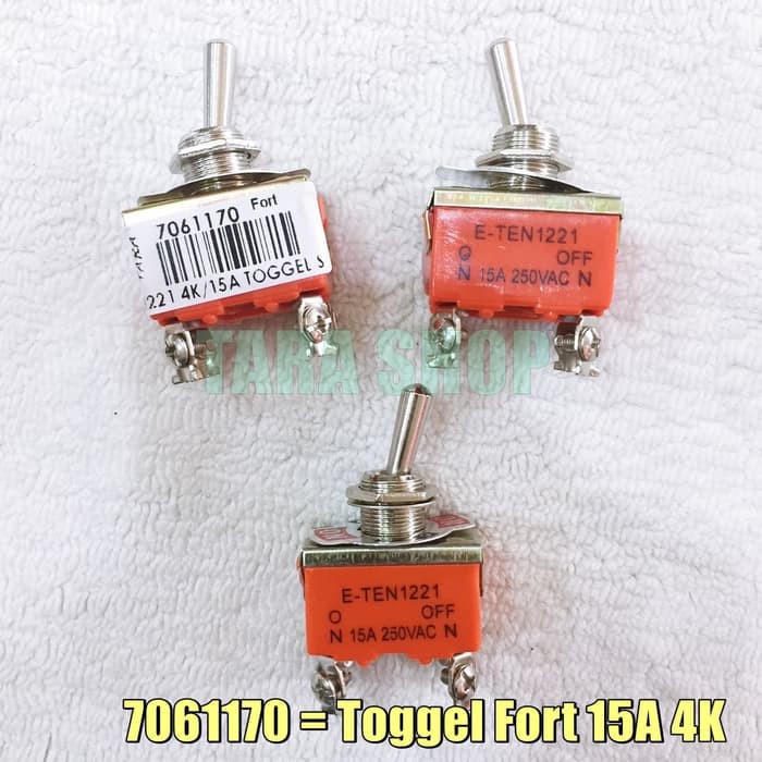 TOGGLE SWITCH 4 KAKI 15A FORT - 7061170