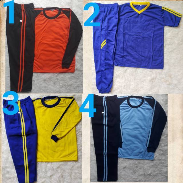 Stelan Baju Olahraga Anak SD Panjang/Stelan Training Olahraga Anak