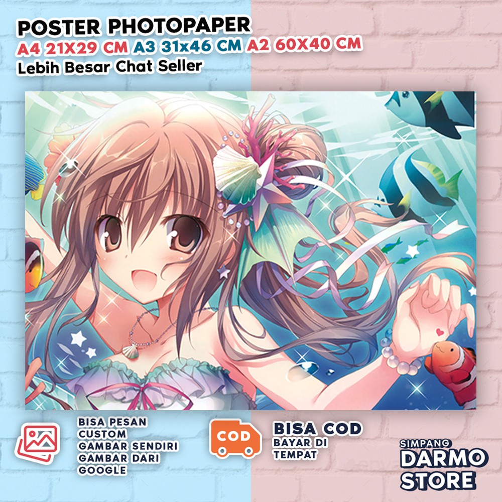 Jual Poster Anime Bikini Cewe Hiasan Dinding Wibu Acc Otaku Anim Echi