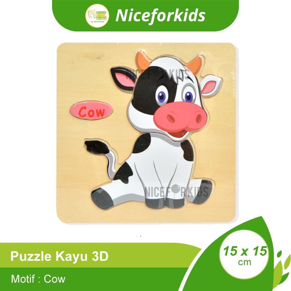 Puzzle Kayu 3D Anak / Wooden Puzzle / Mainan Edukasasi Anak Puzzle Lucu