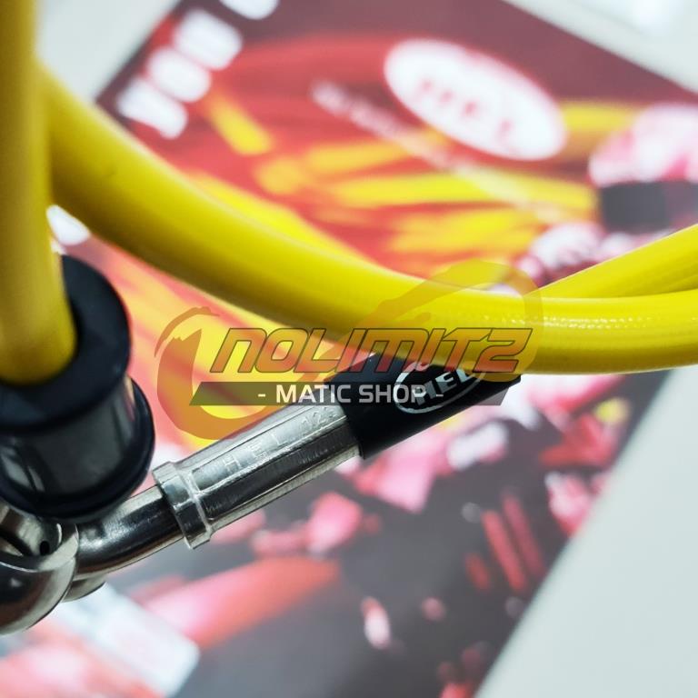 Selang Rem Brake Line HEL Infinit Kuning 95cm Aerox 155 Vario Lexi Beat