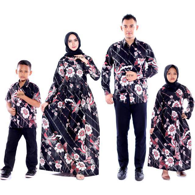 BATIK KELUARGA - Baju Batik Couple Keluarga Muslim Keluarga Matahari