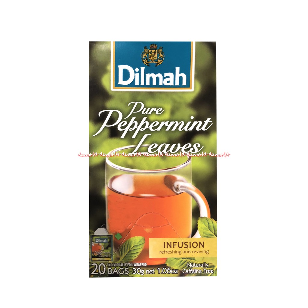 Dilmah Pure Peppermint Leaves Infusion 20Tea Bag Teh Rasa Mint Daun Mint