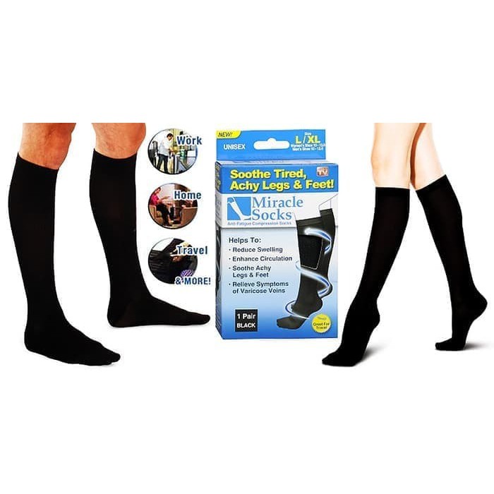 Miracle Socks Anti Fatigue / Kaos Kaki Anti Lelah Travelling - 0361-3