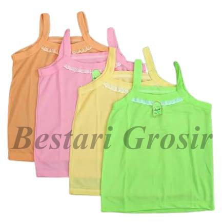 (M L XL 3L) GROSIR 1 LUSIN KAOS SINGLET ANAK PEREMPUAN KAOS DALAM ANAK PEREMPUAN LUSINAN ELITE RENDA