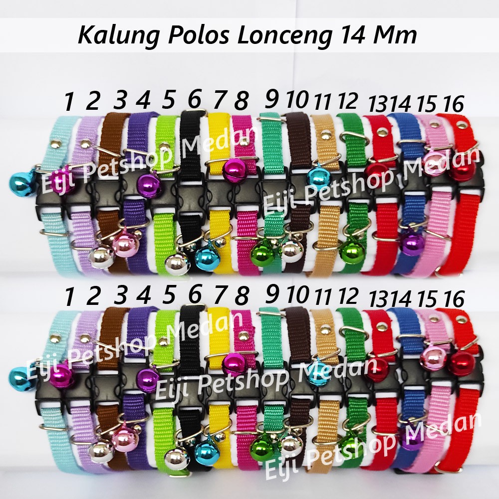 Kalung Kucing Lonceng 14 Mm Kalung Kucing Polos Kalung Kitten Aksesoris Kucing Collar