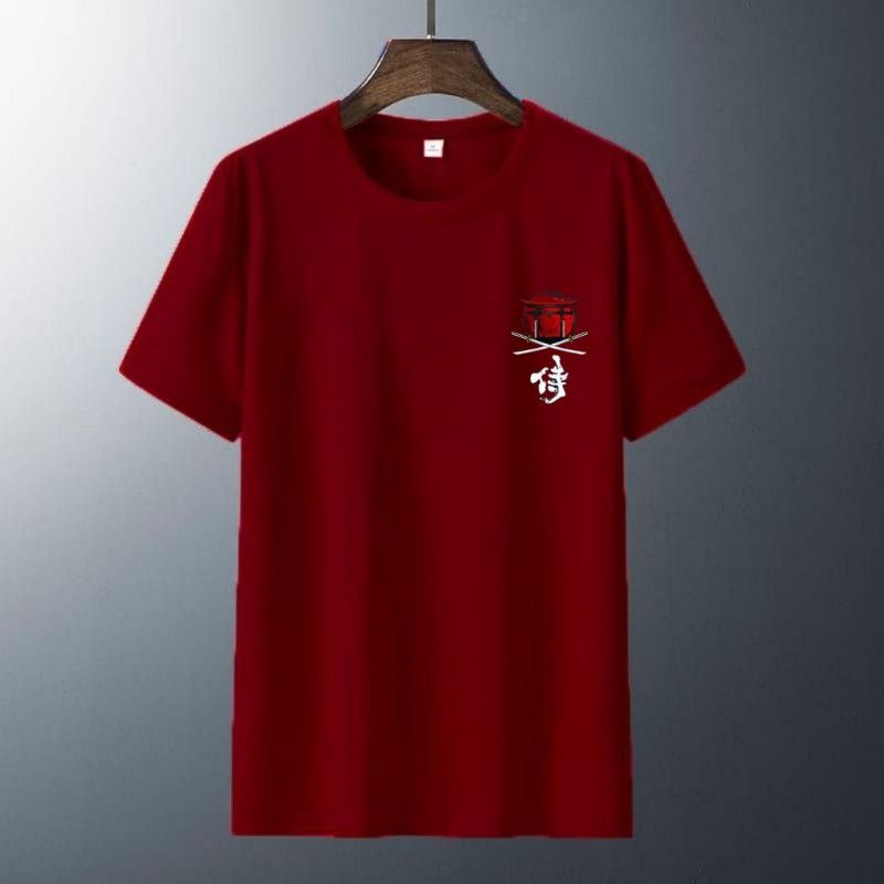 KL || KAOS DISTRO SABLON DIGITAL LOGO KANJI JEPAN COTTON COMBAD 30S