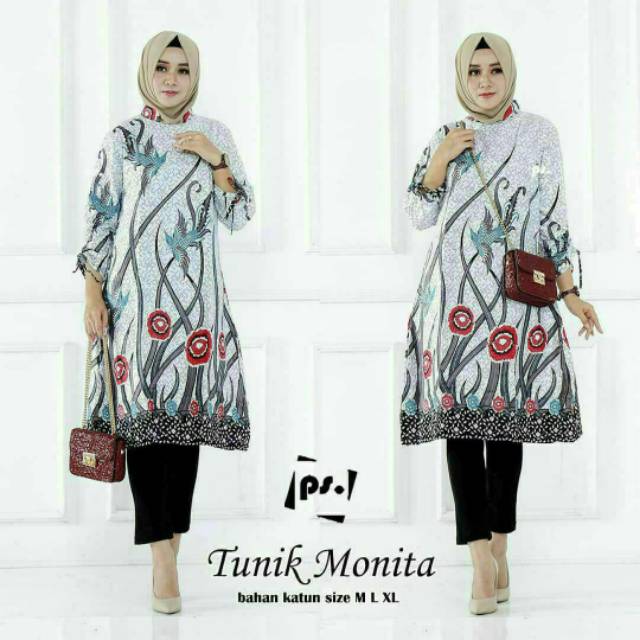 Tunik jumbo- baju batik tunik-atasan tunik-pakaian wanita muslim