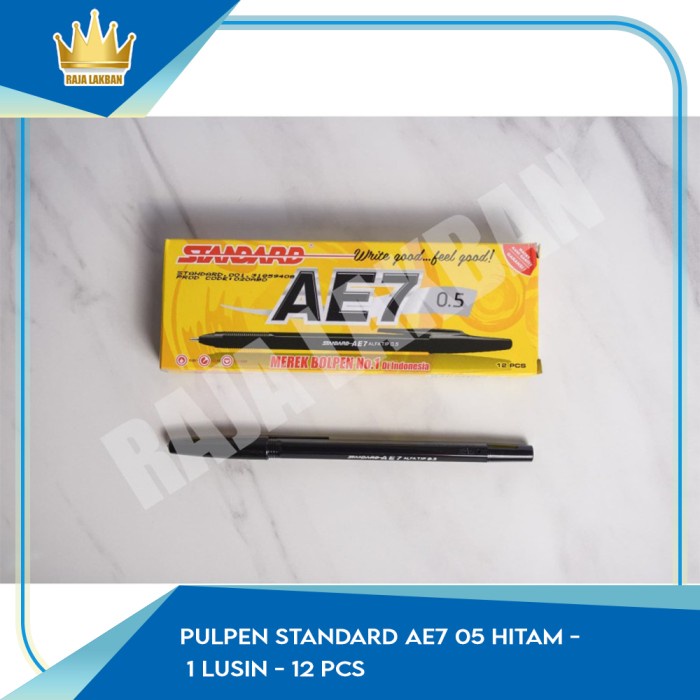 

TULIS-ALAT- PULPEN STANDARD AE7 05 HITAM - 1 LUSIN / 12 PCS -ALAT-TULIS.