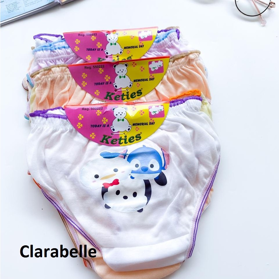 Set isi 3pcs Celana Dalam Anak Perempuan KETIES Murah Halus