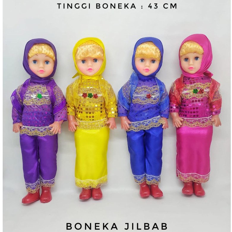 MAINAN ANAK PEREMPUAN BONEKA HIJAB UKURAN BESAR SUARA TANGIS PAPA MAMA