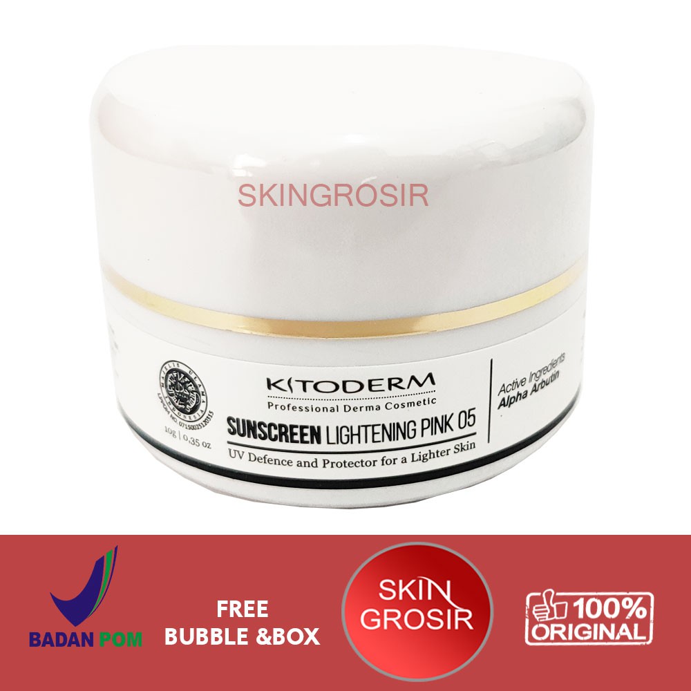 [READY STOCK] Kitoderm Sunscreen Lightening PINK 05 Cream 10gr Ori / Tabir Surya SPF 50 BPOM GROSIR