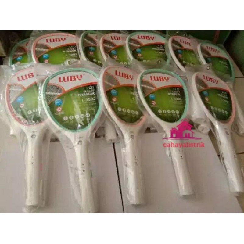 Raket Nyamuk Luby + Lampu L-3826A / 3828A / 3835A Charger