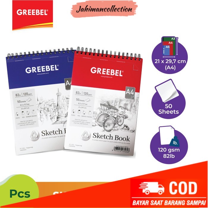

✨ BISA COD ✨ GREEBEL SKETCH BOOK A4 12001