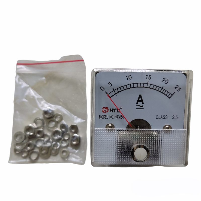 Panel Meter Pengukur Ammeter Analog AC DC 25A WattMeter Multitester Volt Meter Amper Meter