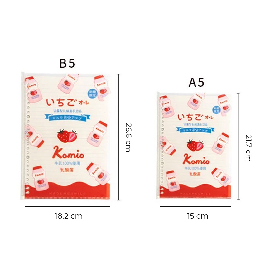 

KOMIO FRUITY MILK DRINK - A5/B5 LOOSE LEAF NOTEBOOK RJ4