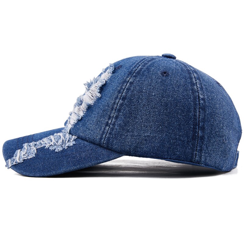 new cap festivals hole denim baseball cap snapback topi pria topi wanita fashion washing cowboy hats bone SunHip hop jeans cap Casquette gorras