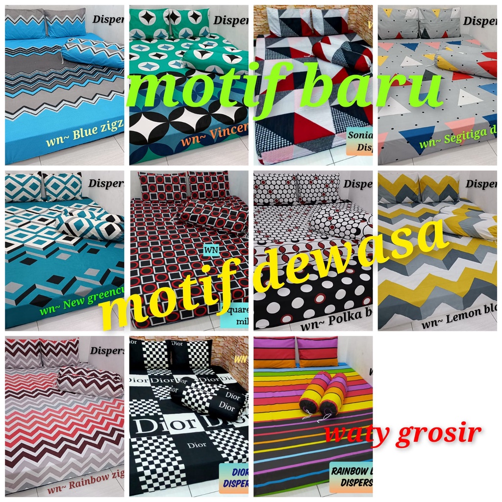 MOTIF DEWASA ABSTRAK SARBAN SARGUL SERASI!!!Sprei Homemade Produksi Sendiri