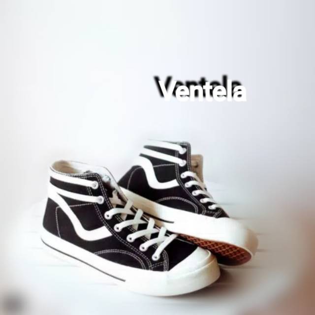 SEPATU VENTELA PUBLIC TINGGI  HITAM PUTIH ORIGINAL  / SEPATU SEKOLAH VENTELA PUBLIK TINGGI /SEPATU