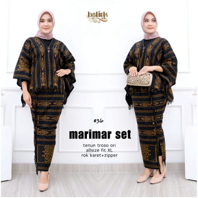 Marimar set setelan tenun troso ori batiek