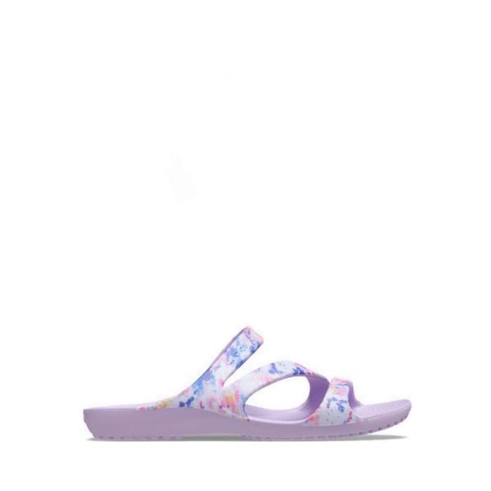 Crocs Women's Kadee II TieDye Graphic Sandal - Lavender/Multi