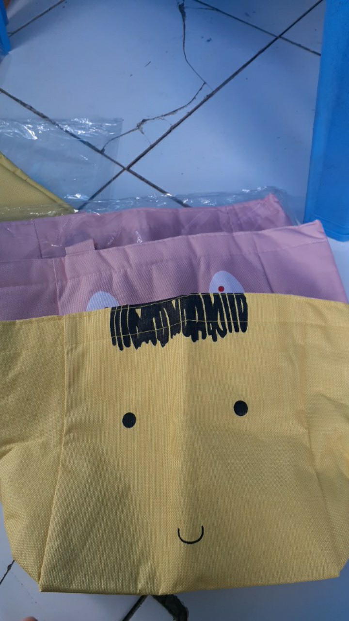 Je226 Lunch Bag Cooler Tas Bekal Animal Tas Kanvas Hewan Lucu Cute Animal Cotton Canvas