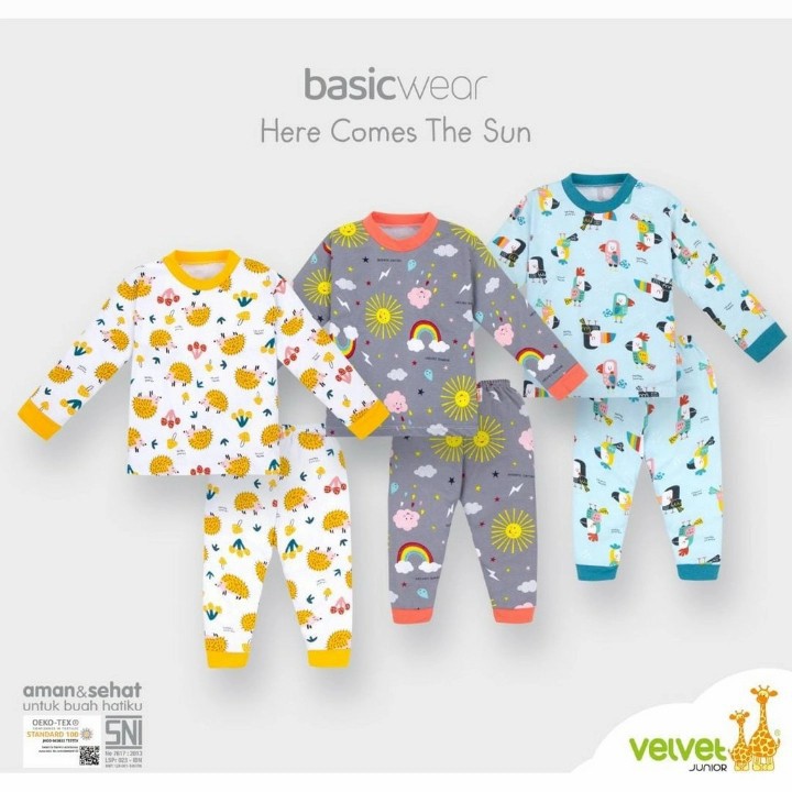 Setelan Panjang Velvet Junior series Here Comes The Sun
