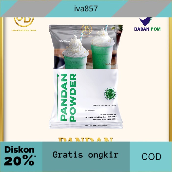 

PROMO Pandan | Bubuk Minuman 1 kg | Halal GRATIS ONGKIR