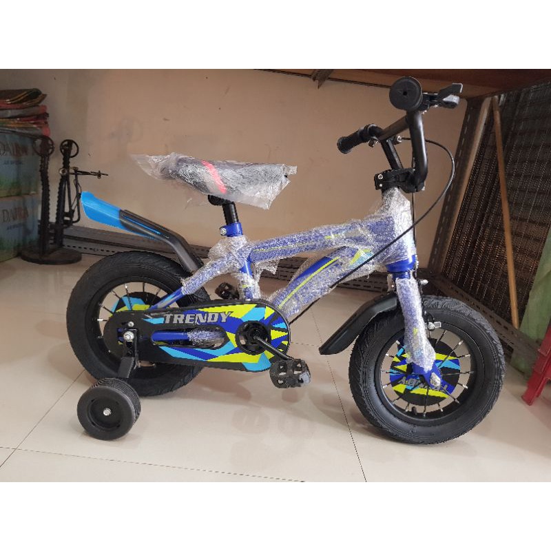 Sepeda Anak Sepeda BMX 12 inch TRENDY ( BAN JUMBO ) ( Warna Biru / Blue )